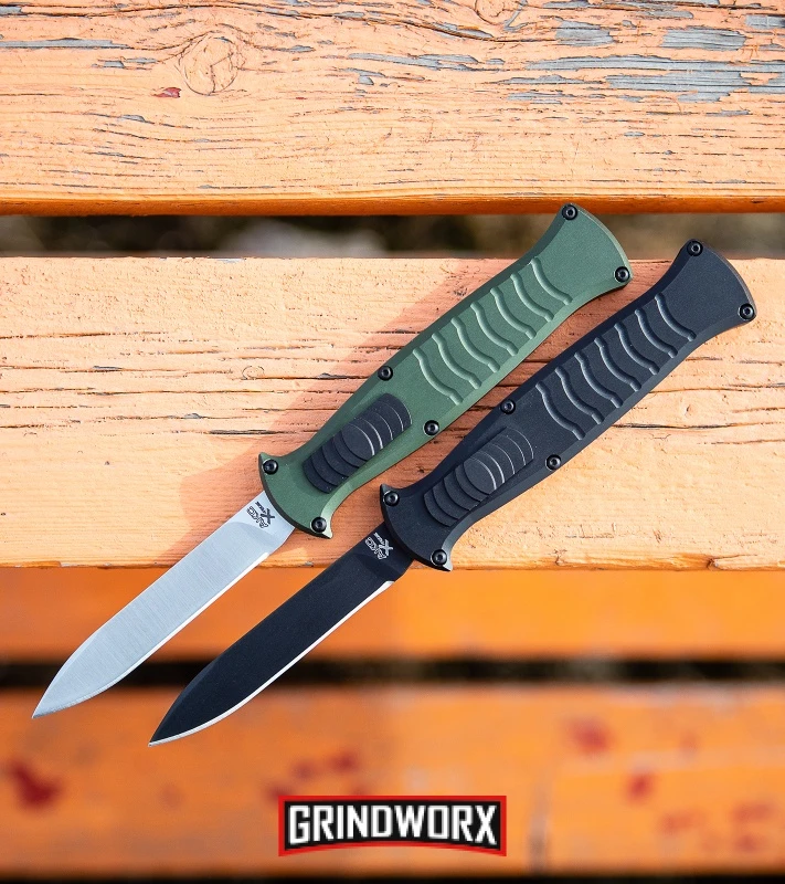 AKC X-treme EVO Green OTF Automatic Knife - Satin Plain 7 AKC X-treme EVO Green OTF Automatic Knife - Satin Plain - Image 5