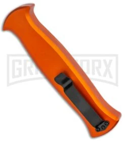 AKC X-treme EVO Orange OTF Automatic Knife - Black Plain -AKC Knives Shop AKC X treme Evo Auto Orange Black BHQ 105416 jr side large