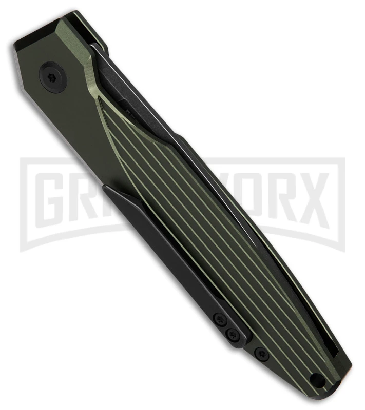 AKC X-treme Dandy Green Aluminum Automatic Knife - Black Stonewash Plain 5 AKC X-treme Dandy Green Aluminum Automatic Knife - Black Stonewash Plain - Image 3