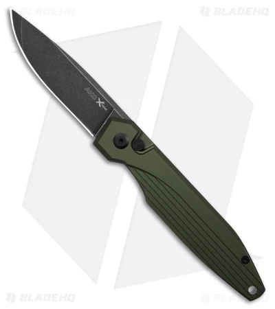 AKC X-treme Dandy Automatic Knife Green Aluminum (3.1" Black Stonewash) 3 AKC X-treme Dandy Automatic Knife Green Aluminum (3.1" Black Stonewash)
