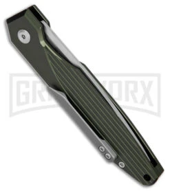 AKC X-treme Dandy Green Aluminum Automatic Knife - SW Plain 8 AKC X-treme Dandy Green Aluminum Automatic Knife - SW Plain -AKC Knives Shop AKC Xtreme Dandy Green Aluminum AK Satin BHQ 174570 td side large
