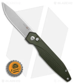 AKC X-treme Dandy Automatic Knife Green Aluminum (3.1" Satin) -AKC Knives Shop AKC Xtreme Dandy Green Aluminum AK Satin BHQ 174570 td size