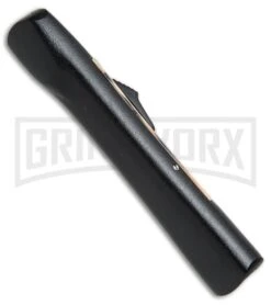 AKC Concord Cheetah OTF Automatic Knife- Flat Grind Black Plain -AKC Knives Shop AKC concord cheetah black BP 19134 er side large