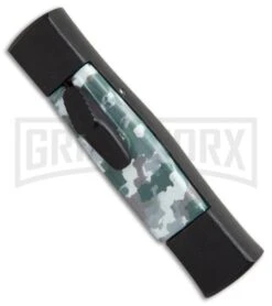 AKC Minion Concord Arctic Camo OTF Automatic Knife - Black Flat -AKC Knives Shop AKC minion concord arctic camo black flat BHQ 19003 er side large