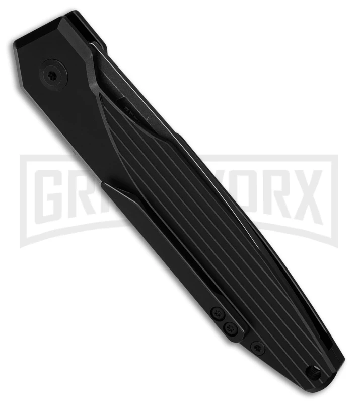 AKC X-treme Dandy Black Aluminum Automatic Knife - Black Stonewash Plain 5 AKC X-treme Dandy Black Aluminum Automatic Knife - Black Stonewash Plain - Image 3