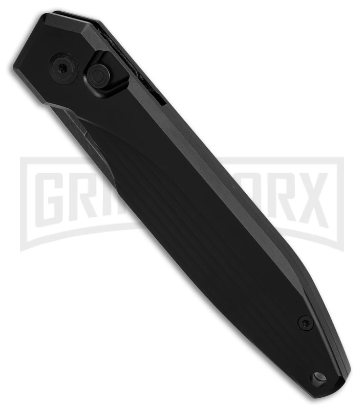 AKC X-treme Dandy Black Aluminum Automatic Knife - Black Stonewash Plain 4 AKC X-treme Dandy Black Aluminum Automatic Knife - Black Stonewash Plain - Image 2