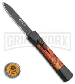AKC Concord Autumn Camo OTF Flat Grind Automatic Knife - Black Plain 9 AKC Concord Autumn Camo OTF Flat Grind Automatic Knife - Black Plain -AKC Knives Shop Kizer Nick Swan Matanzas Frame Lock Knife Ti Micarta Ki4510A3 BHQ 114295 LS Bottlecap large