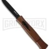 AKC 077 Concord Brown OTF Automatic Knife - Black Plain 2 AKC 077 Concord Brown OTF Automatic Knife - Black Plain -AKC Knives Shop akc 077 otf brown black plain cm large