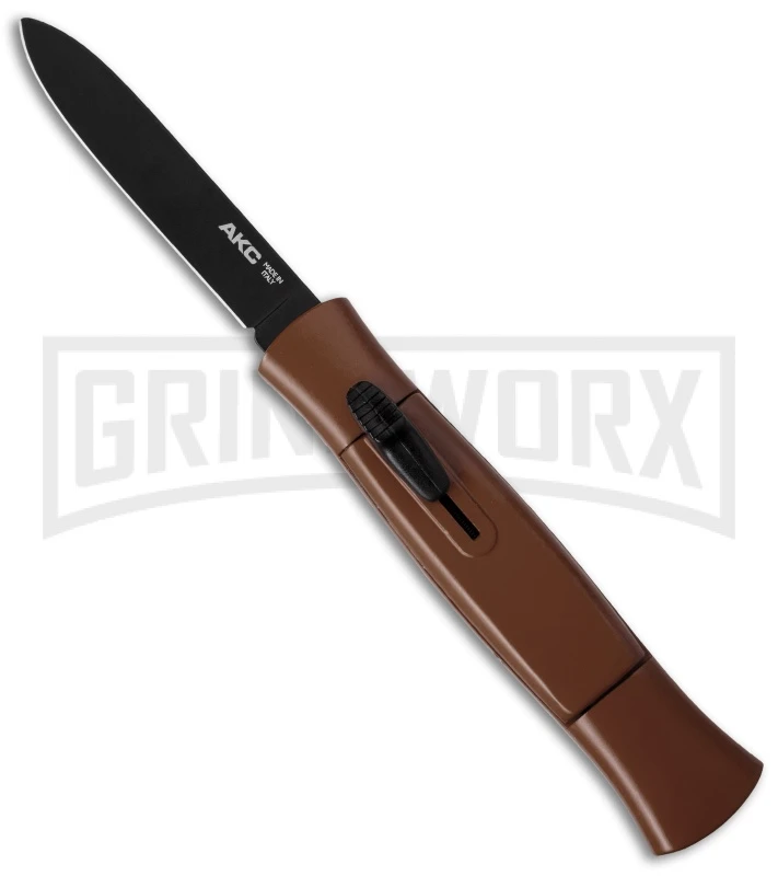 AKC 077 Concord Brown OTF Automatic Knife - Black Plain 3 AKC 077 Concord Brown OTF Automatic Knife - Black Plain