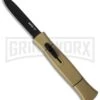 AKC 077 Concord Desert Tan OTF Automatic Knife - Black Plain -AKC Knives Shop akc 077 otf desert tan black plain cm large