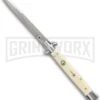 AKC 11" Sim Ivory Automatic Stiletto (Bayonet) -AKC Knives Shop akc 11 stiletto sim ivory bayo large