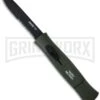 AKC 077 Concord NATO Military Green OTF Automatic Knife - Flat Grind Black Serr 1 AKC 077 Concord NATO Military Green OTF Automatic Knife - Flat Grind Black Serr -AKC Knives Shop akc 770 nato green black flat serr large