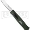 AKC Concord NATO Military Green OTF Automatic Knife - Flat Grind Satin Plain -AKC Knives Shop akc 770 nato green silver flat large