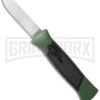 AKC 777 Blackfinger Green/Black OTF Automatic Knife - Flat Grind Satin Plain 2 AKC 777 Blackfinger Green/Black OTF Automatic Knife - Flat Grind Satin Plain -AKC Knives Shop akc 777 green satin flat BHQ 34856 jr large