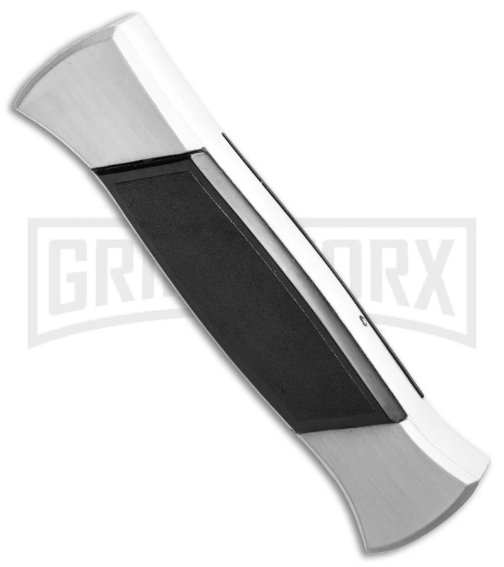AKC 777 Blackfinger White/Black OTF Automatic Knife - Flat Grind Satin Plain 4 AKC 777 Blackfinger White/Black OTF Automatic Knife - Flat Grind Satin Plain - Image 2