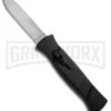 AKC 777 Blackfinger Black OTF Automatic Knife - Flat Grind Satin Plain -AKC Knives Shop akc blackfinger black satin large