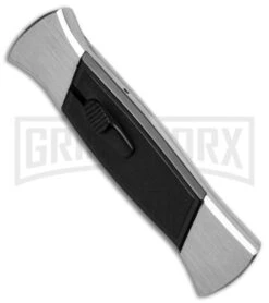 AKC 777 Blackfinger Brushed Aluminum OTF Automatic Knife - Flat Grind Satin 5 AKC 777 Blackfinger Brushed Aluminum OTF Automatic Knife - Flat Grind Satin -AKC Knives Shop akc blackfinger brushed alum satl side large