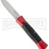 AKC Concord Red/Black OTF Automatic Knife - Satin Flat -AKC Knives Shop akc concord 007 red satin flat cm large
