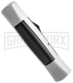 AKC 007 Concord White/Black OTF Automatic Knife - Satin Flat -AKC Knives Shop akc concord 007 white satin flat side cm large