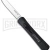 AKC Concord Black OTF Automatic Knife - Flat Grind Satin Plain 1 AKC Concord Black OTF Automatic Knife - Flat Grind Satin Plain -AKC Knives Shop akc concord black silver flat large