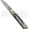 AKC Classic 6" Lever Lock Brazilian Horn Automatic Knife - Damascus Plain -AKC Knives Shop akc mini ll brazil damascus large