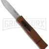 AKC Minion Concord Coyote Brown OTF Automatic Knife - Satin Plain -AKC Knives Shop akc minion otf brown satin cm large