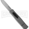 AKC Minion Concord Gray OTF Automatic Knife - Satin Plain -AKC Knives Shop akc minion otf grey satin cm large