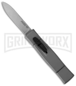 AKC Minion Concord Gray OTF Automatic Knife - Satin Plain