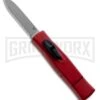 AKC Minion Concord Red OTF Automatic Knife - Flat Grind Polish Plain -AKC Knives Shop akc minion red flat BHQ 50708 jr large