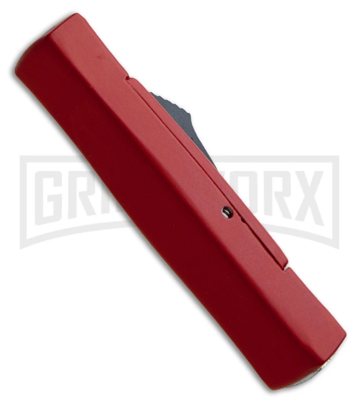 AKC Minion Concord Red OTF Automatic Knife - Flat Grind Polish Plain 4 AKC Minion Concord Red OTF Automatic Knife - Flat Grind Polish Plain - Image 2