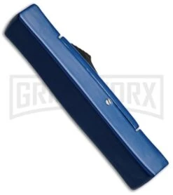 AKC Minion Concord Blue OTF Automatic Knife - Satin Plain -AKC Knives Shop akc minion satin flat blue BHQ 36363 dl side large