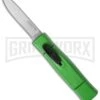 AKC Minion Concord Green OTF Automatic Knife - Satin Plain -AKC Knives Shop akc minion satin flat lime green BHQ dl large