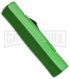 AKC Minion Concord Green OTF Automatic Knife - Satin Plain -AKC Knives Shop akc minion satin flat lime green BHQ dl side large