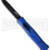 AKC 077 Blue OTF Automatic Knife - Black Flat 2 AKC 077 Blue OTF Automatic Knife - Black Flat -AKC Knives Shop akc otf 077 black flat blue dl large