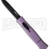 AKC 077 Purple OTF Automatic Knife - Black Flat -AKC Knives Shop akc otf 077 black flat purple dl large