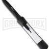 AKC Concord Black/White OTF Automatic Knife - Dagger Black Plain -AKC Knives Shop akc otf concord white scale large