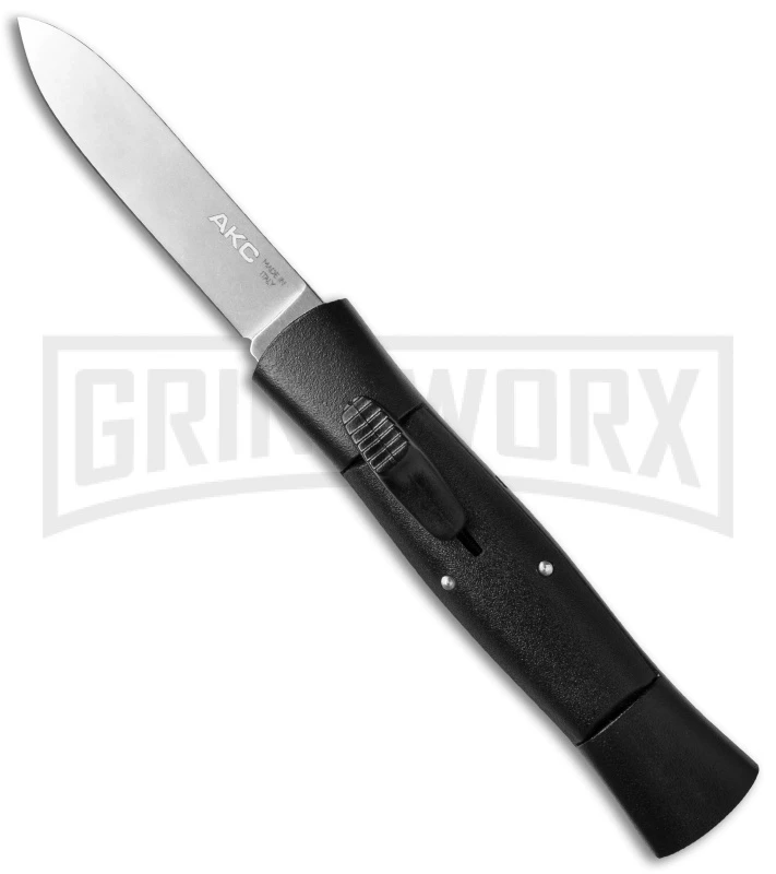 AKC Stubby Black OTF Automatic Knife - Polish Plain 3 AKC Stubby Black OTF Automatic Knife - Polish Plain