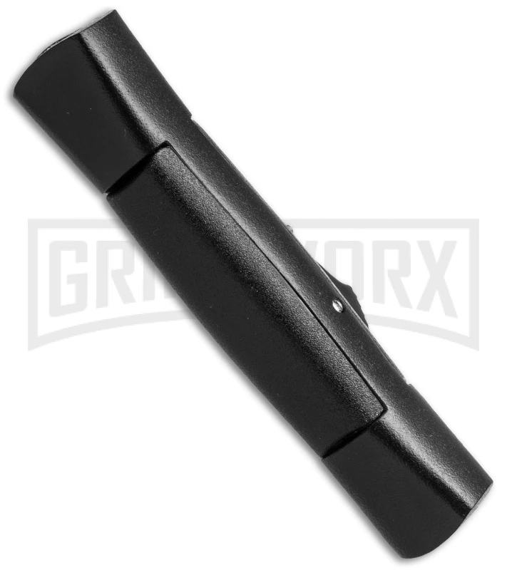 AKC Stubby Black OTF Automatic Knife - Polish Plain 4 AKC Stubby Black OTF Automatic Knife - Polish Plain - Image 2