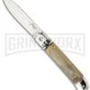 AKC 8" Italian Lever Lock Honey Horn Automatic Knife - Flat Grind 1 AKC 8" Italian Lever Lock Honey Horn Automatic Knife - Flat Grind -AKC Knives Shop automatic leverlock honey spear large