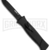 AKC 777 Blackfinger Black OTF Automatic Knife - Flat Grind Black Plain -AKC Knives Shop blackfinger black black flat large
