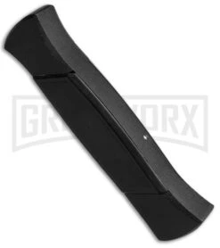 AKC 777 Blackfinger Black OTF Automatic Knife - Flat Grind Black Plain 5 AKC 777 Blackfinger Black OTF Automatic Knife - Flat Grind Black Plain -AKC Knives Shop blackfinger black black flat side large