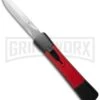 AKC Concord Black/Red OTF Automatic Knife - Dagger Satin Plain 1 AKC Concord Black/Red OTF Automatic Knife - Dagger Satin Plain -AKC Knives Shop concord black red insert polished d large