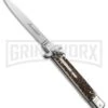 AKC 9" Leverletto Stag Automatic Knife - Flat Grind 1 AKC 9" Leverletto Stag Automatic Knife - Flat Grind -AKC Knives Shop lg letto stag bayo large