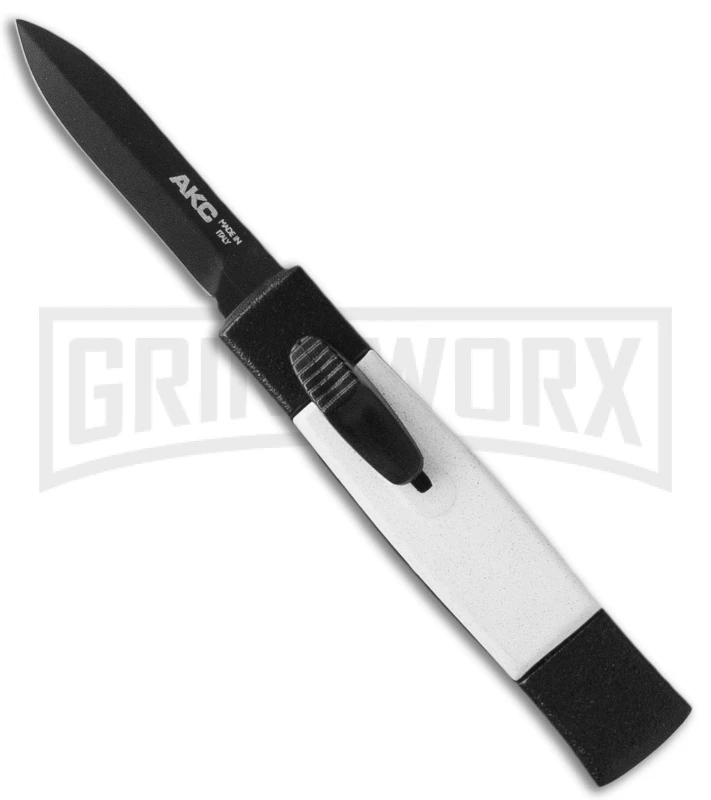 AKC Minion Concord Black/White OTF Automatic Knife - Dagger Black 3 AKC Minion Concord Black/White OTF Automatic Knife - Dagger Black